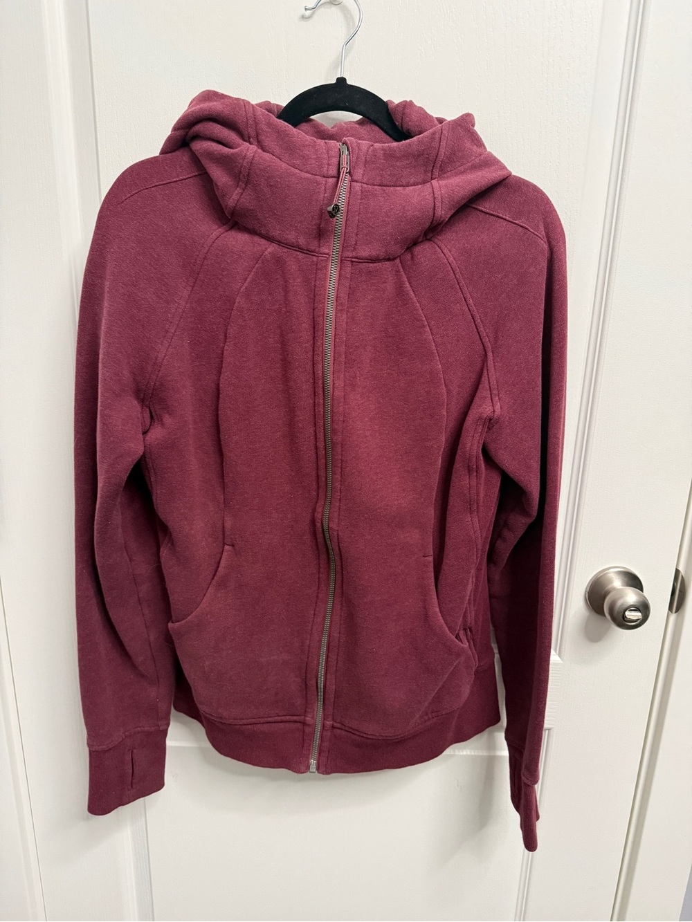 Lululemon Scuba Hoodie Burgundy Color Size 12